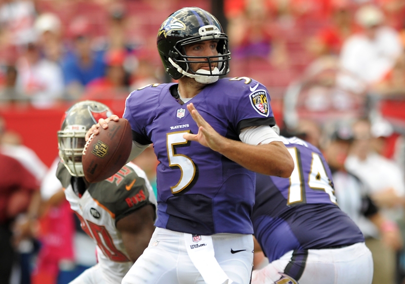 Joe Flacco logró cinco pases de anotación