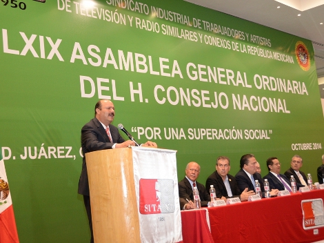 César Duarte inauguró la LXIX Asamblea General Ordinaria del H. Consejo Nacional del SITATYR que se celebró en Ciudad Juárez, Chihuahua. 