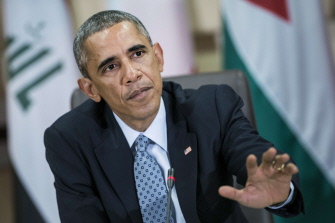 Obama, tras su reunión en la base aérea de Andrews con altos cargos militares de la coalición internacional contra el Estado Islámico