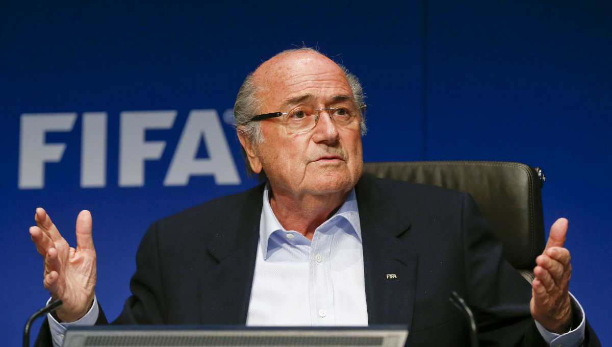 Blatter presidente de la FIFA durante una asamblea ejecutiva de la FIFA 