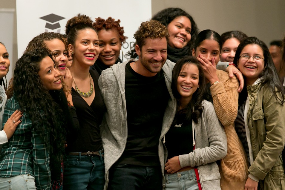 El español también convivió con sus fans. 
