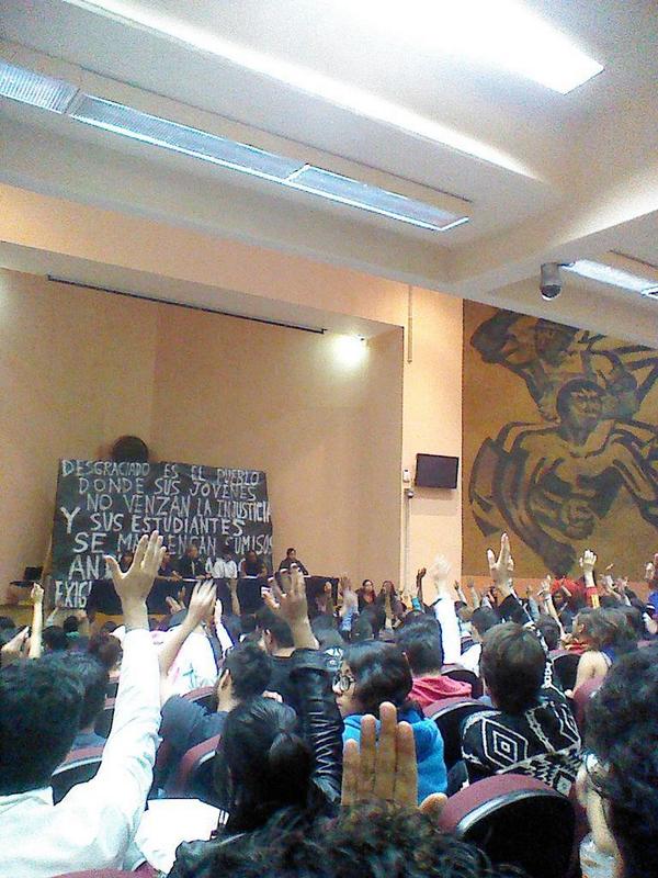 La Asamblea Interuniversitaria se realiza en el Auditorio Alberto Barajas de la Facultad de Ciencias de la UNAM.