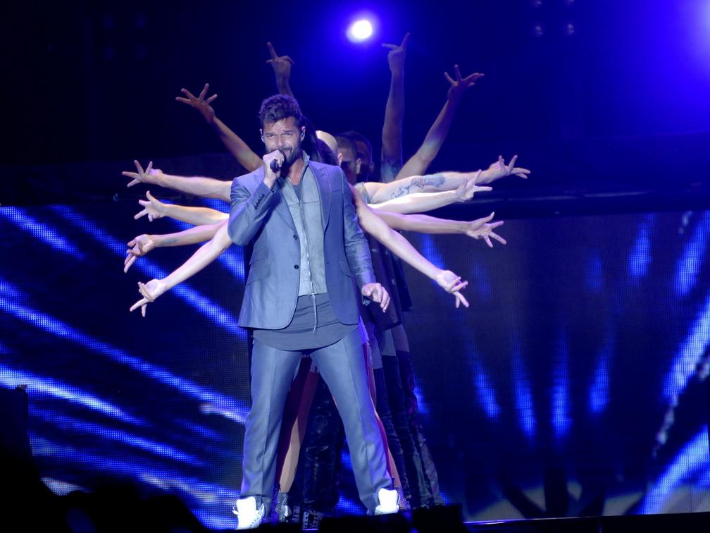 Ricky Martin emocionó a los asistentes con sus coreografías. 