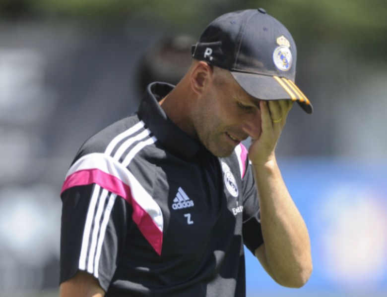 Zidane durante un entrenamiento 