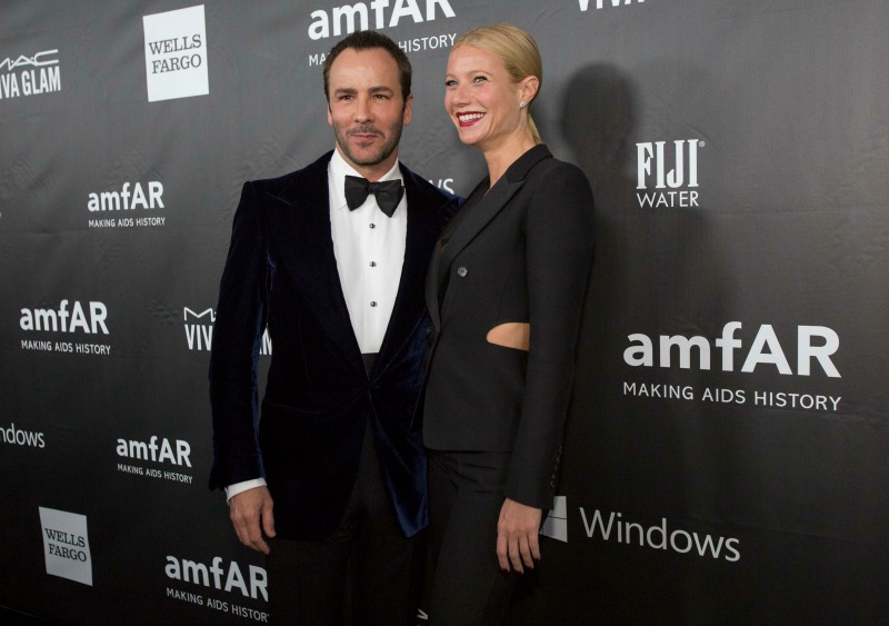 Tom Ford y Gwyneth Paltrow en la gala de amfAR.