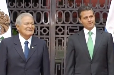 El presidente de El Salvador y el mandatario mexicano.