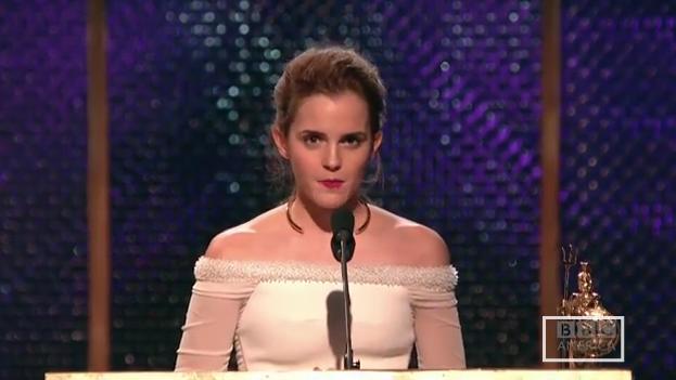 Emma Watson dedicó su premio Britannian a Millie, su hámster. 