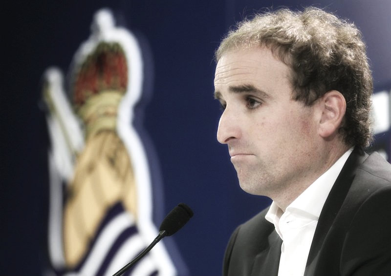 Jagoba Arrasate durante la conferencia de prensa anunciando su salida 