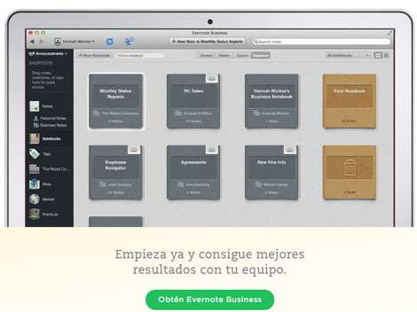 La aplicación sirve para organizar información mediante un archivo de notas disponibles en cualquier dispositivo móvil. 