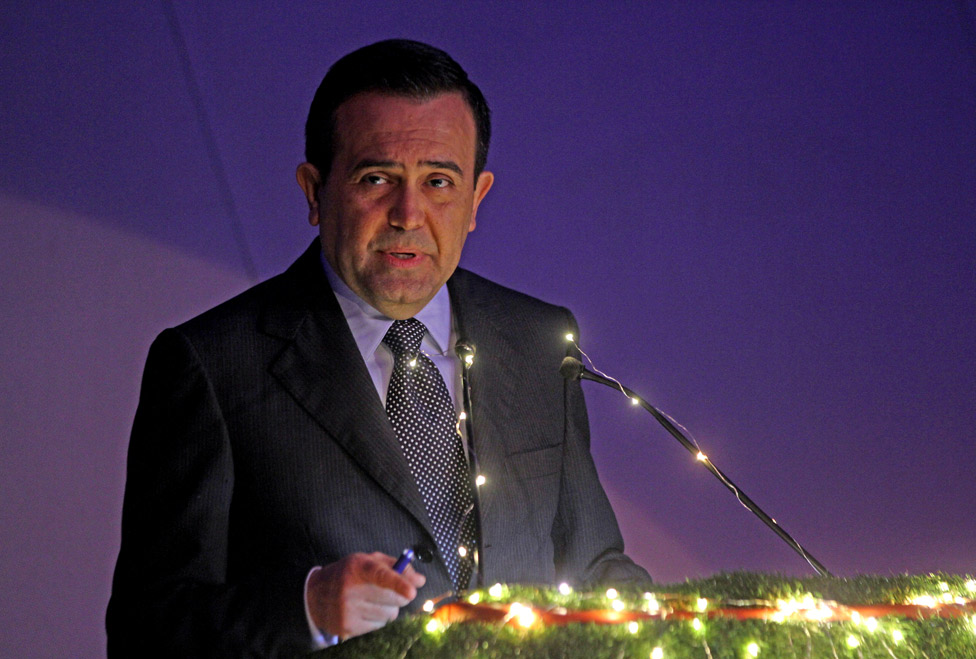 Ildefonso Guajardo, secretario de Economía habló durante el evento. 