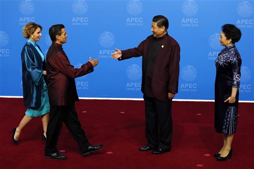 El presidente Enrique Peña Nieto y su homólogo de la República Popular China, Xi Jinping.