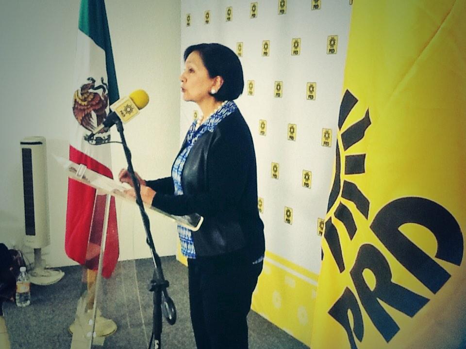 vocera del CEN perredista, Amalia García.