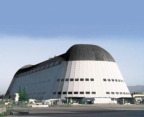 El hangar 1 de Moffet Field. 