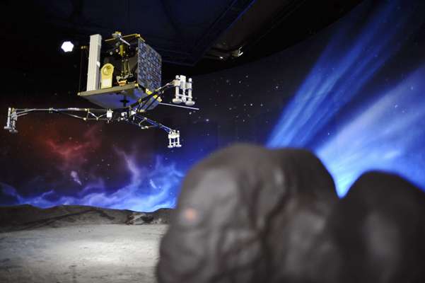 Modelo del módulo Philae en el espacio