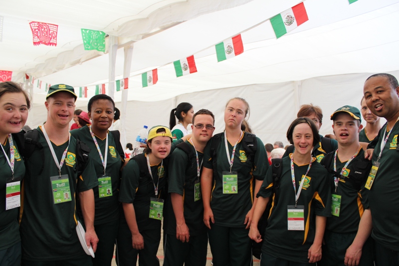 La delegación de Sudáfrica en el Mundial de Natación de Síndrome de Down 