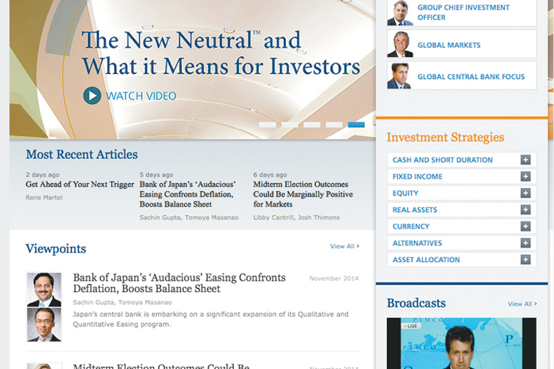 Sitio web de Pimco, la empresa a la que perteneció Gross.