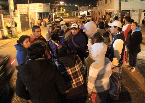 Los manifestantes de Tres Marías.