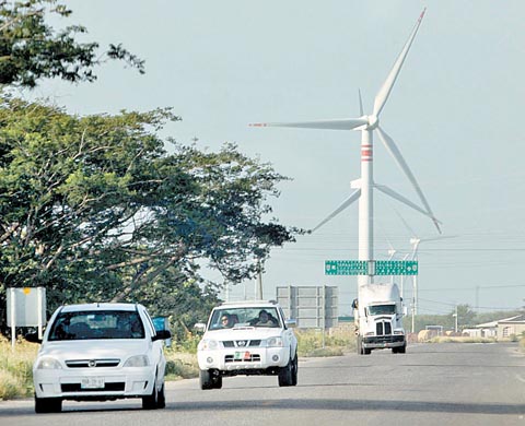 Planta eólica de Juchitán, Oaxaca. 