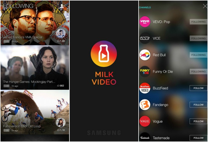 Milk Video es la nueva plataforma de videos de Samsung, que reproducirá exclusivos para los Samsung Galaxy.