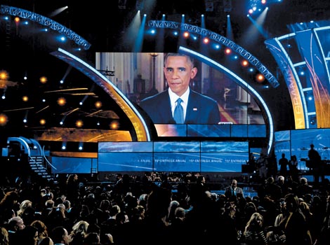 Barack Obama en su discurso.