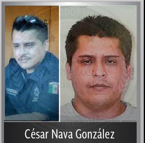 César Nava González, subdirector de la policía de Cocula, fue detenido por fuerzas federales.