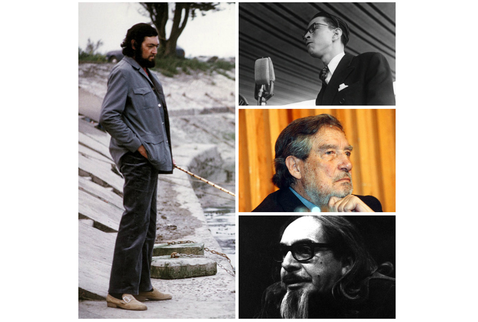 Octavio Paz, Julio Cortázar, Efraín Huerta y José Revueltas, celebran 100 años de su natalicio. 