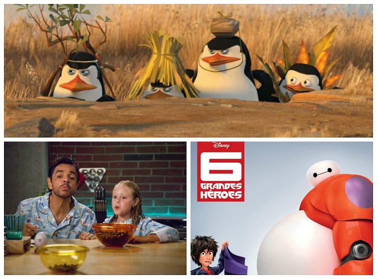Las películas para este día. 