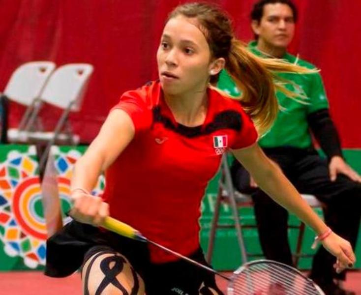 Haramara Gaitán en la final de bádminton