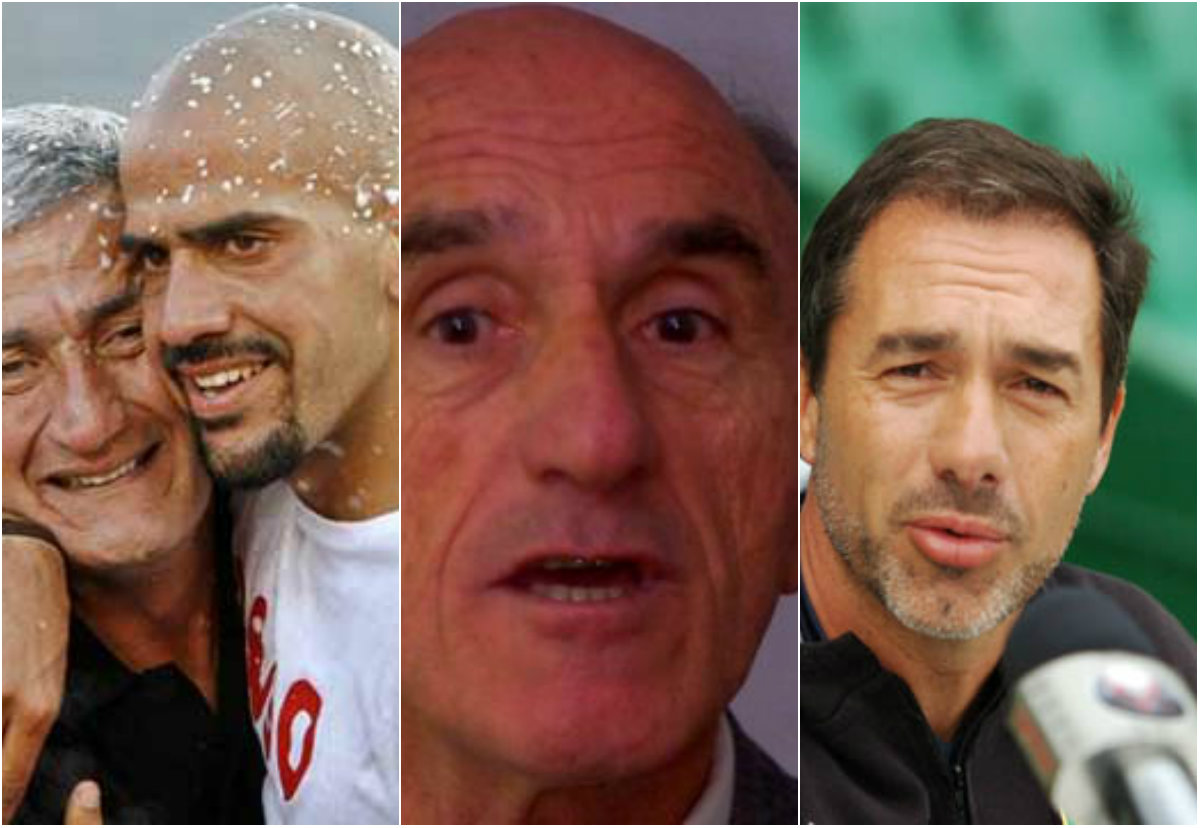 Se izquierda a derecha; Juan Sebastián Verón y su padre, Roberto Matosas y Gustavo Matosas 