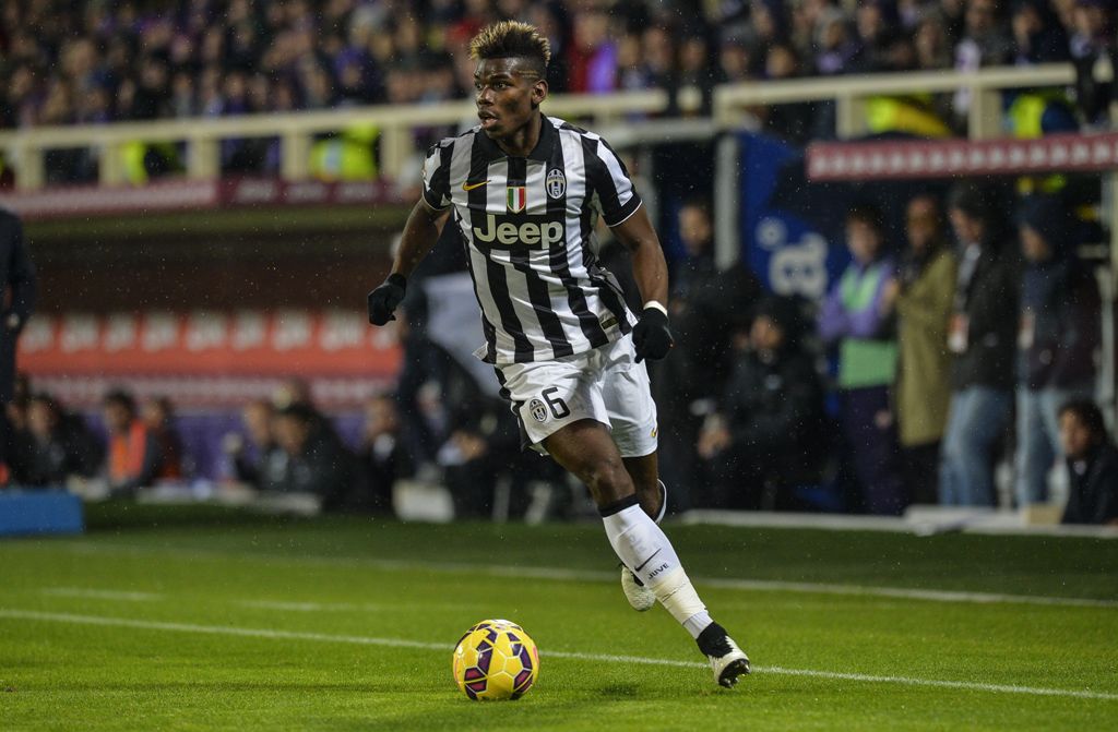 Paul Pogba en el duelo ante la Fiorentina 
