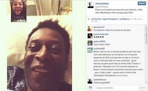 Pelé hospitalizado 