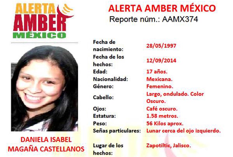 Isabel Magaña desapareció el pasado 12 de septiembre, en Zapotiltic.