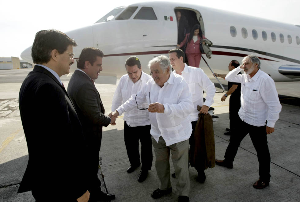 José Mujica Cordano llegó a Guadalajara.