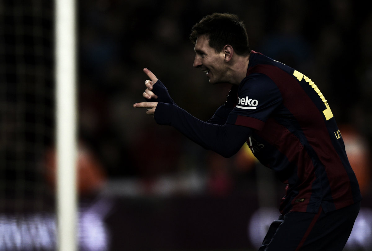 Triplete de Messi ante el Espanyol de Barcelona  