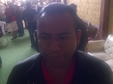 El presidente auxiliar de San Agustín, Mario Cruz. 
