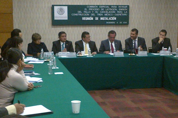 La comisión especial para investigar la licitación y revocación del proyecto del tren rápido México-Querétaro se instaló en la Cámara de Diputados enc