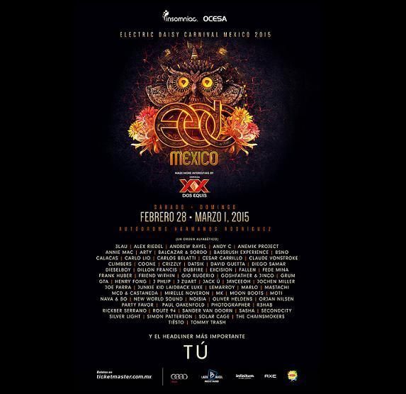 El cartel para el EDC 2015 en México. 