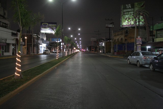 Poco antes de las 9 de la noche el movimiento del transporte disminuye.