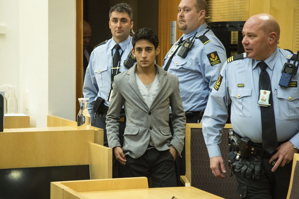 Adán Cortés durante su comparecencia en un tribunal en Oslo.