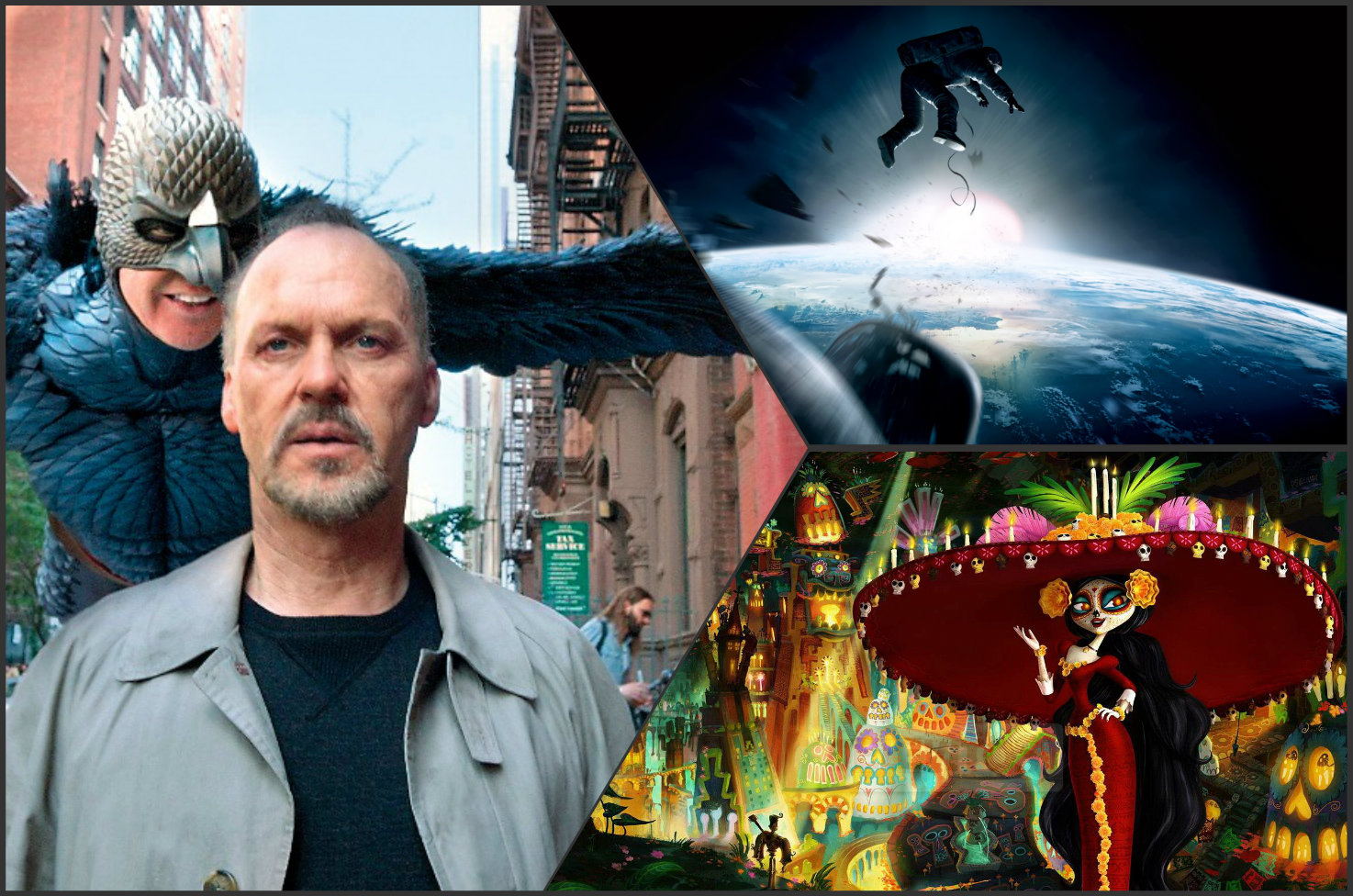 Birdman, Gravity y El libro de la vida.
