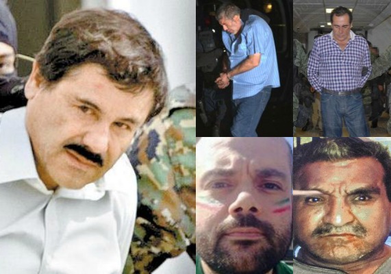 Entre las capturas más importantes del año están las de Joaquín Archivaldo Guzmán Loera, “El Chapo”, líder del cártel de Sinaloa, y Vicente Carrillo F