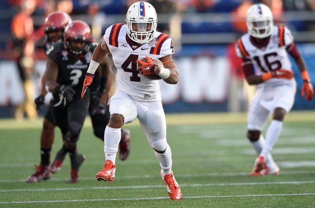 J.C. Coleman, corredor de Virginia Tech, fue fundamental para la victoria de su equipo