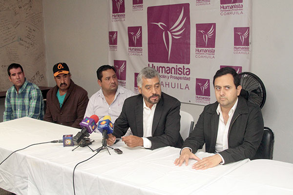 Gerardo Covarrubias, coordinador en Saltillo del Partido Humanista.