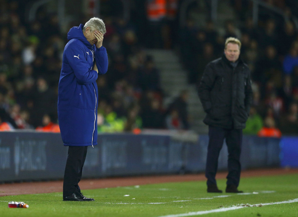 Arsene Wenger durante el partido frente al Southampton
