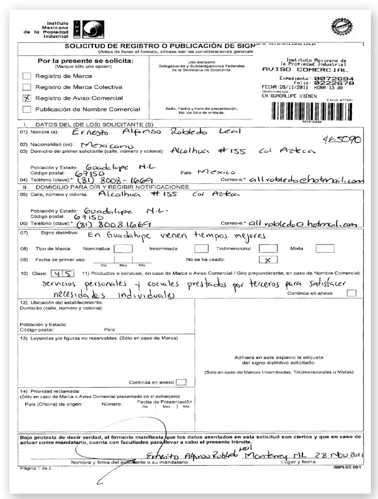 La frase aparece registrada con la firma y nombre del albiazul. 