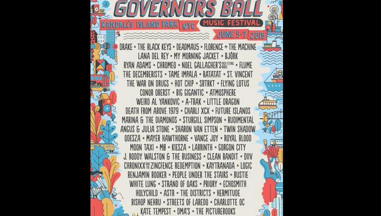 Dieron a conocer el cartel del Governors Ball 2015.