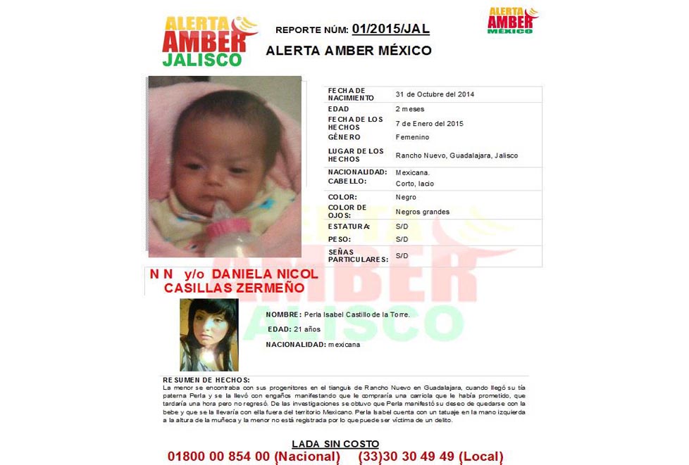 La principal sospechosa es Perla tía paterna de la menor.