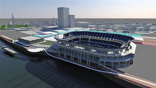 Diseño del nuevo estadio de los Rams de la NFL 