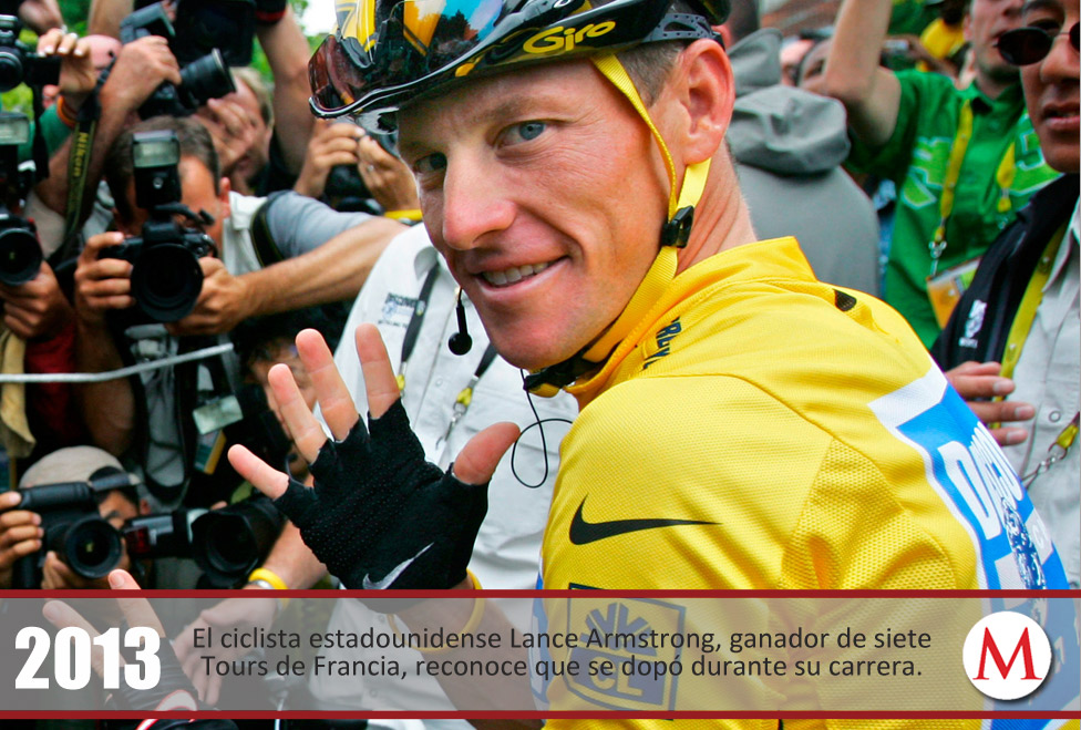 El ciclista estadounidense Lance Armstrong, ganador de siete Tours de Francia, reconoce que se dopó durante su carrera.