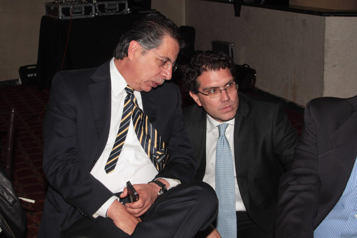 Jesús Ortega, coordinador nacional de Nueva Izquierda, y el senador Armando Ríos Piter.